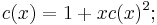 c(x)=1+xc(x)^2;\,