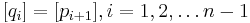 [q_i]=[p_{i+1}], i=1,2,\dots n-1