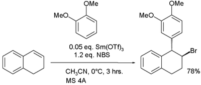 Friedel-Crafts alkylation by an alkene