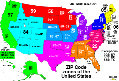 ZIP Code zones.svg