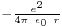 \scriptstyle -\frac{e^2}{4 \pi\ \epsilon_0\ r }