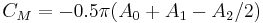  \ C_M = - 0.5 \pi (A_0+A_1-A_2/2)