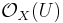 \mathcal{O}_X(U)