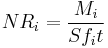 NR_i = \frac{M_i}{Sf_it}