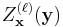 Z^{(\ell)}_{\mathbf{x}}({\mathbf{y}})