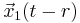 \vec{x}_1(t-r)