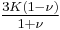 \tfrac{3K(1-\nu)}{1+\nu}