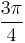 \frac{3\pi}4