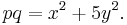 pq=x^2+5y^2.