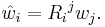 \hat{w}_i = {R_i}^j w_j.