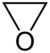 Chemical structure of ethylene oxide