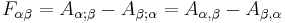 F_{\alpha\beta} = A_{\alpha;\beta} - A_{\beta;\alpha}  = A_{\alpha,\beta} - A_{\beta,\alpha}\!