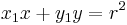 x_1x+y_1y = r^2