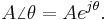  A \ang \theta = A e ^ {j \theta }.