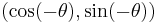 (\cos(-\theta),\sin(-\theta))