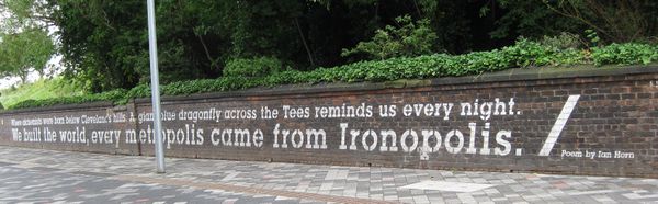 A wall in 2010 celebrating the name Ironopolis