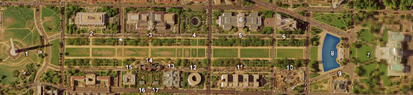 2002 satellite image of National Mall (east)