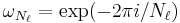 \omega_{N_\ell} = \exp(-2\pi i/N_\ell)