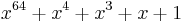 x^{64} + x^4 + x^3 + x + 1