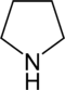 Struktur von Pyrrolidin