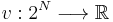 v:2^N\longrightarrow\mathbb{R}