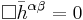 \Box \bar{h}^{\alpha \beta} = 0 \,