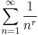 \sum_{n=1}^\infty\frac{1}{n^r}