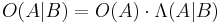 O(A|B)=O(A) \cdot \Lambda (A|B) 