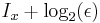 I_x + \log_2(\epsilon)