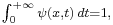 \scriptstyle\int_0^{+\infty}\psi(x,t)\,dt=1,