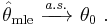 
    \hat\theta_\mathrm{mle}\ \xrightarrow{a.s.}\ \theta_0\ .
  