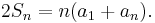 \ 2S_n=n(a_1+a_n).