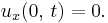 u_x(0,\,t)=0.