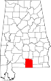 State map highlighting Covington County