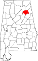 State map highlighting Etowah County