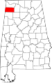 State map highlighting Franklin County