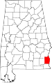 State map highlighting Henry County