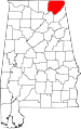 State map highlighting Jackson County