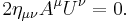 2\eta_{\mu\nu}A^\mu U^\nu = 0. \!