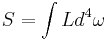 S = \int L d^4\omega