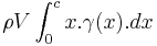  \rho V \int_{0}^{c} x.\gamma (x) . dx