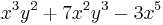 x^3y^2 + 7x^2y^3 - 3x^5