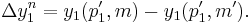 \Delta y_1^n = y_1(p_1', m) - y_1(p_1',m').