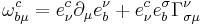 \omega^c_{b\mu} = e^c_\nu \partial_\mu e^\nu_b + e^c_\nu e^\sigma_b \Gamma^\nu_{\sigma\mu}