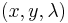 (x,y,\lambda)