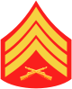 three chevrons with crossed rifles