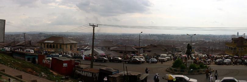 A panorama of the city taken from Mapo Hill.