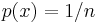 p(x)=1/n