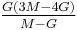 \tfrac{G(3M-4G)}{M-G}