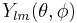 Y_{lm}(\theta,\phi)\,